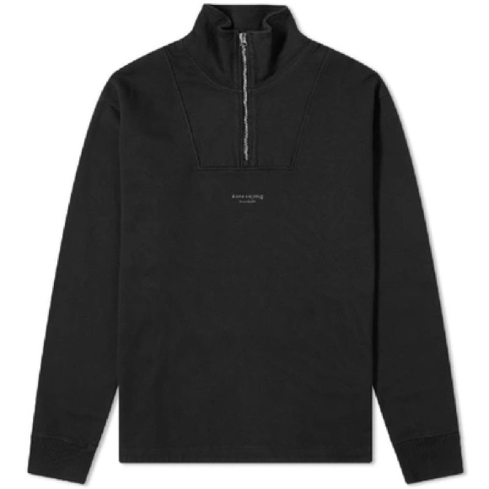 Black Acne Studios Farah Quarter Zip Sweater